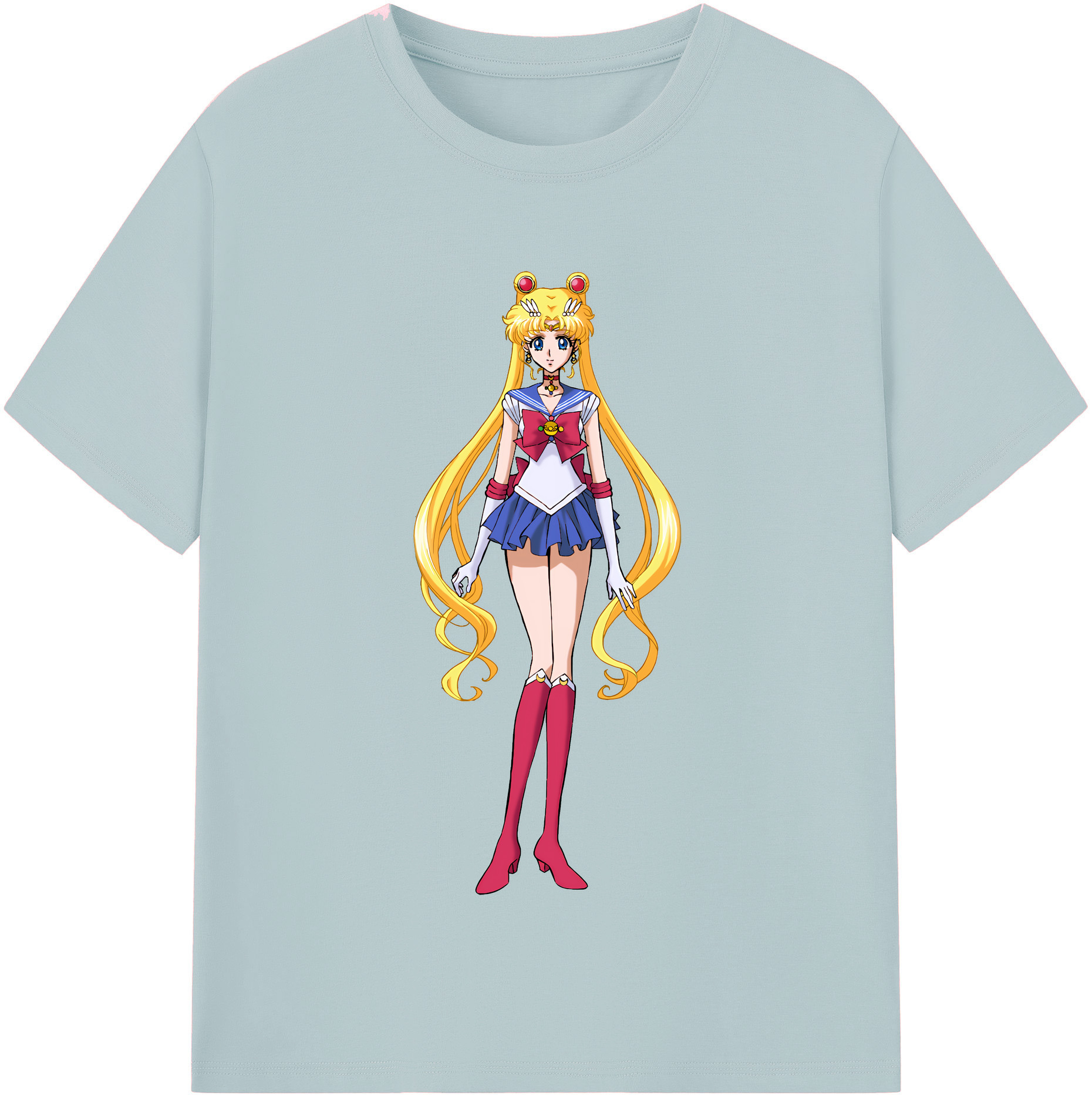 （画像用） 美少女戦士セーラームーン 月野 うさぎ つきの うさぎ Sailor Moon Tsukino Usagi 綿100％半袖Tシャツ（フロントプリント）